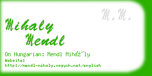 mihaly mendl business card